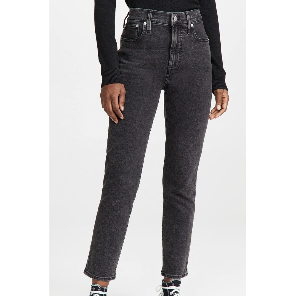 Madewell The Perfect Vintage Jean High Rise Straight Leg Faded Black Size 26